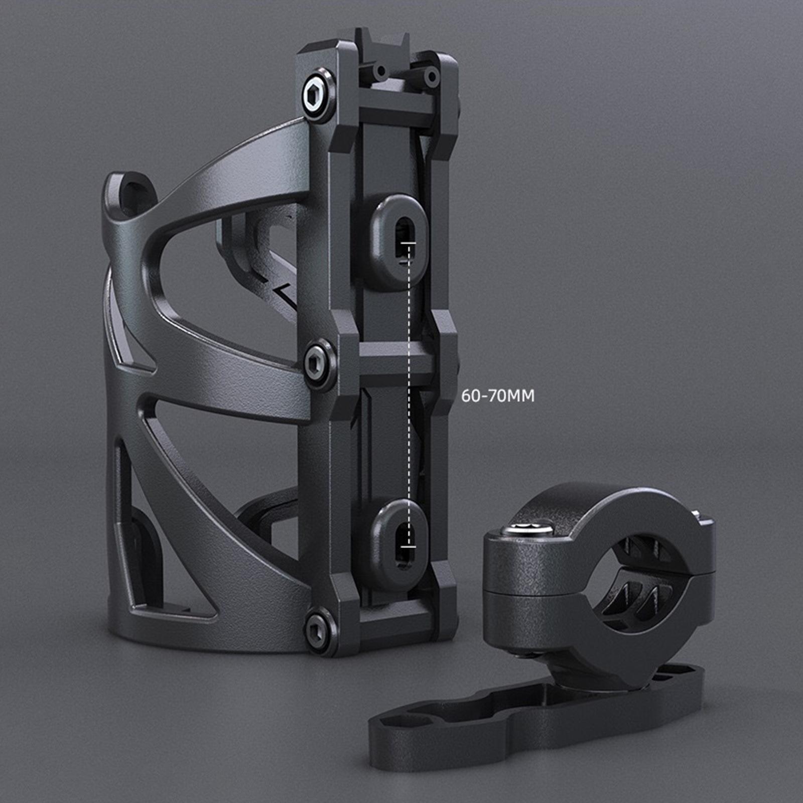 Motorcycle Drink Cup Holder Universal Bottle Holder for Bike Handlebar Black