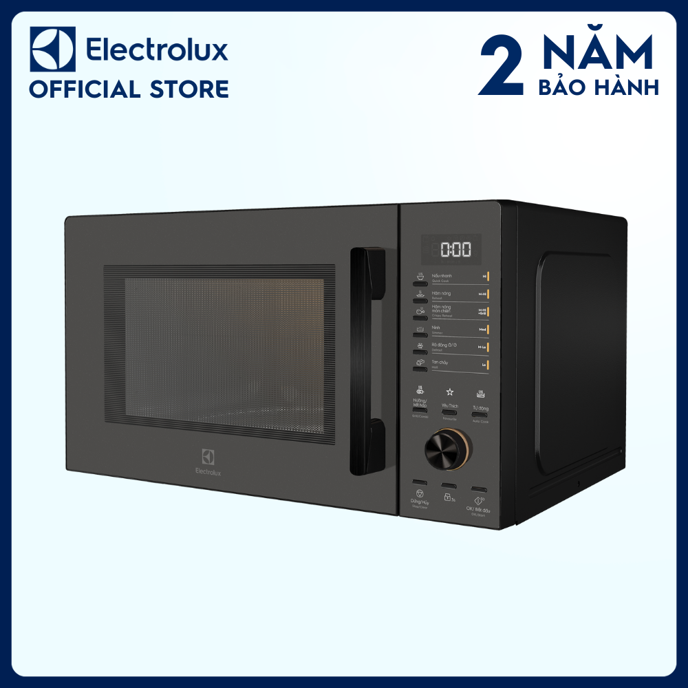 Lò vi sóng để bàn Electrolux tích hợp nướng đối lưu 30L UltimateTaste 500 EMG30D22BM, 12 chương trình cài sẵn [Hàng chính hãng]