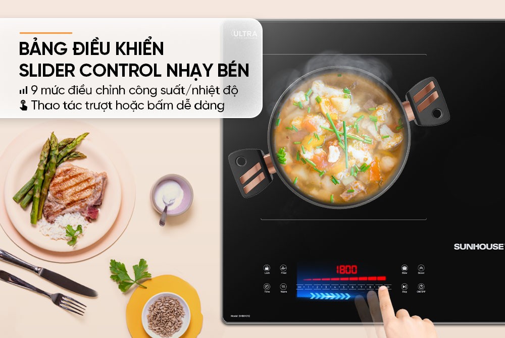 BẾP ĐÔI ĐIỆN TỪ SUNHOUSE SHB81012 - Hàng Chính Hãng