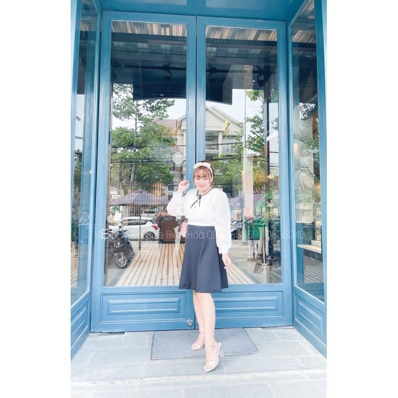 #BIGSIZE ĐẦM CỔ THÂN PHỐI BÈO