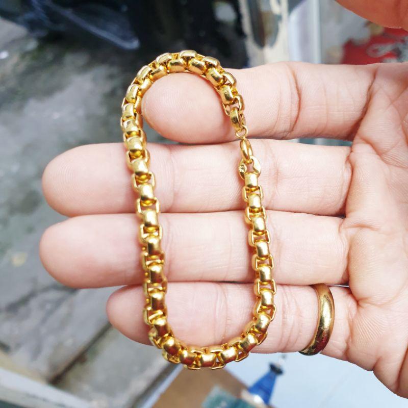 Lắc Tay Ống Vuông Bản 5MM Cao Cấp -Dùng tắm rửa thoải mái không đen rỉ