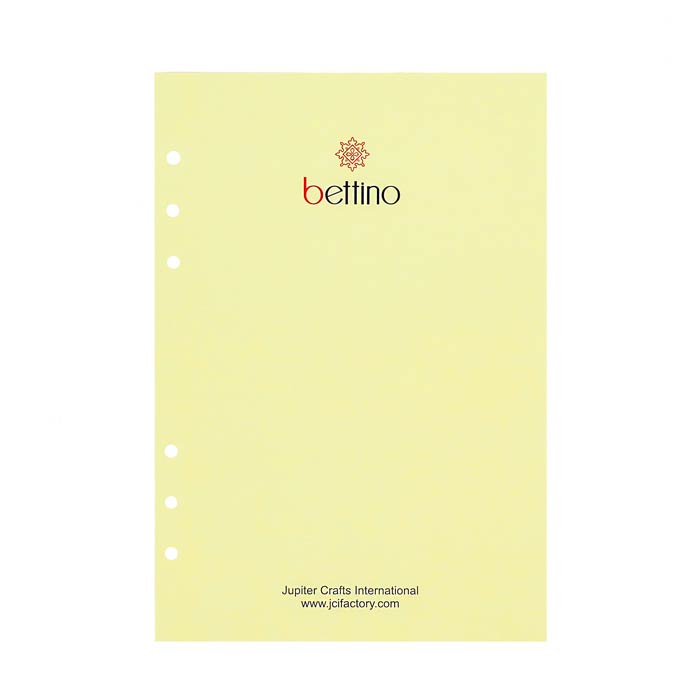 Ruột Sổ Còng A5 Planner For 6-Ring Notebook Bettino Writing Paper RN-049 Giấy Kem Vàng Ngà 80gsm In Kế Hoạch Kẻ Hàng Size 145x210mm