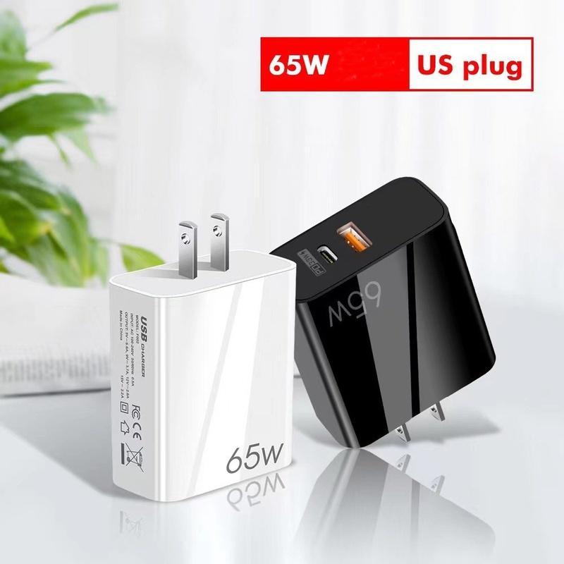 Củ Sạc 65W 2 Cổng US EU Cho IPhone Và Android Điện Thoại
