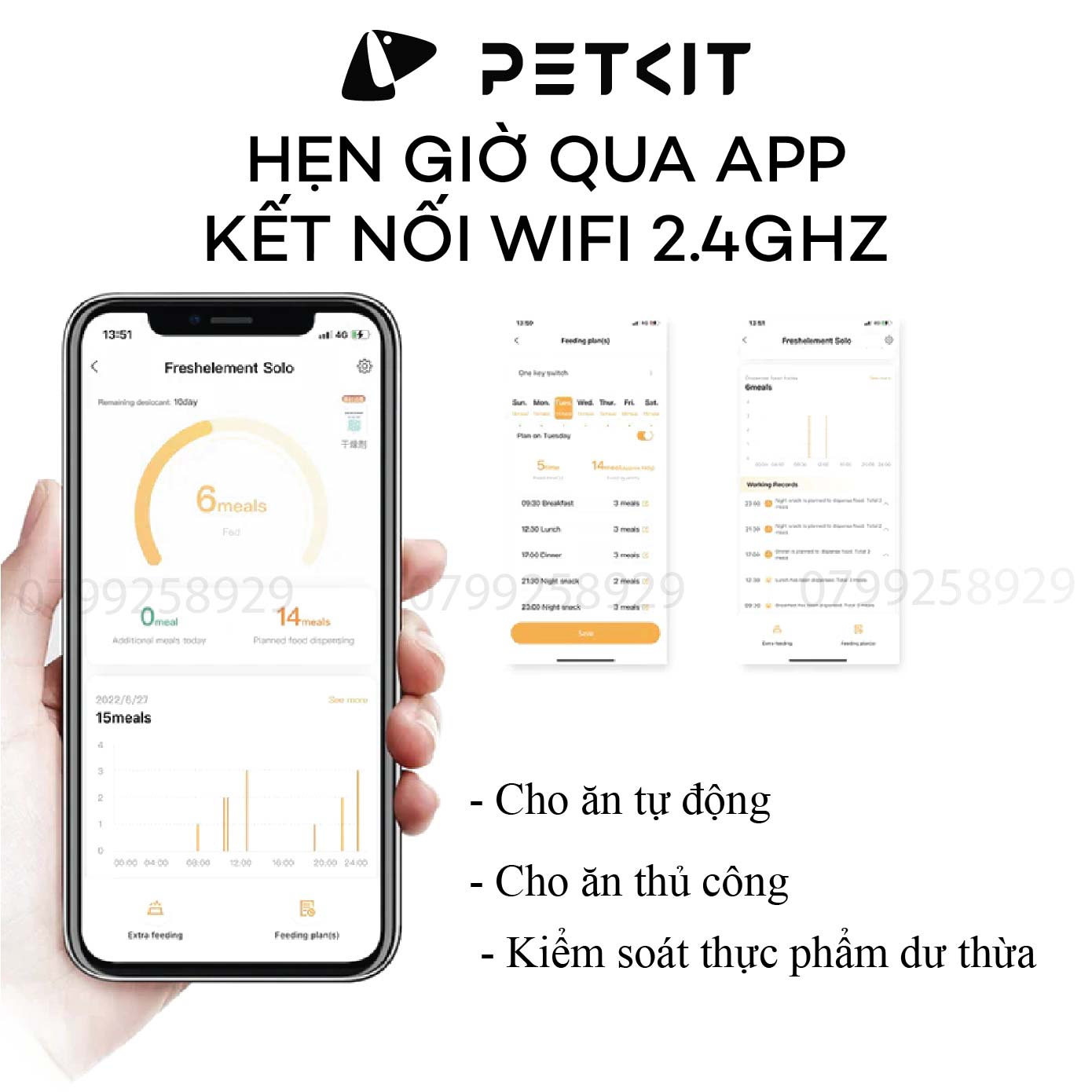 Máy Cho Ăn Tự Động, Máy Nhả Hạt Cho Mèo PETKIT FRESH ELEMENT SOLO - Máy cho ăn thông minh Petkit Solo