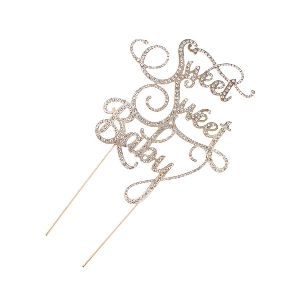 Sweet Sweet Baby Rhinestone Cake Topper Baby Shower Party Cake Decor