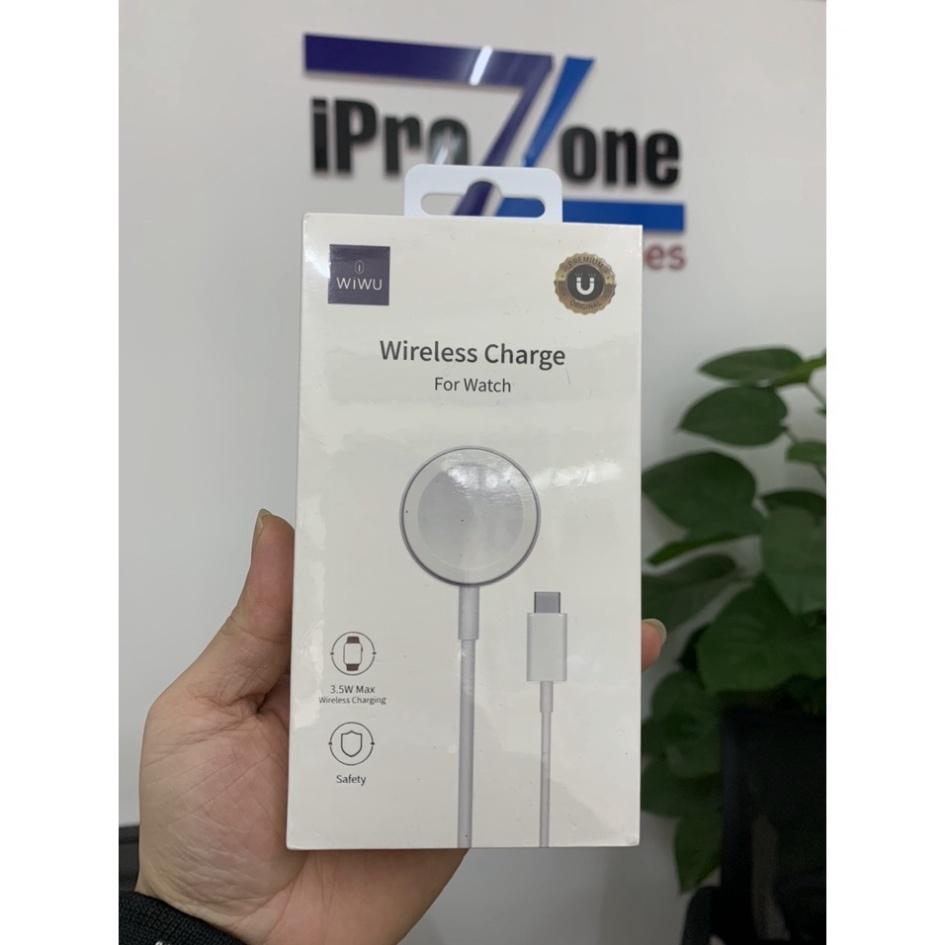 Cáp sạc cho Đông hồ M9 iWatch Series 7 , 6 , SE , 5 , 4 , 3 , 2 – Series 1 Bản thép . hàng hiệu Wiwu M9 Wireless Charg - Hàng chính hãng