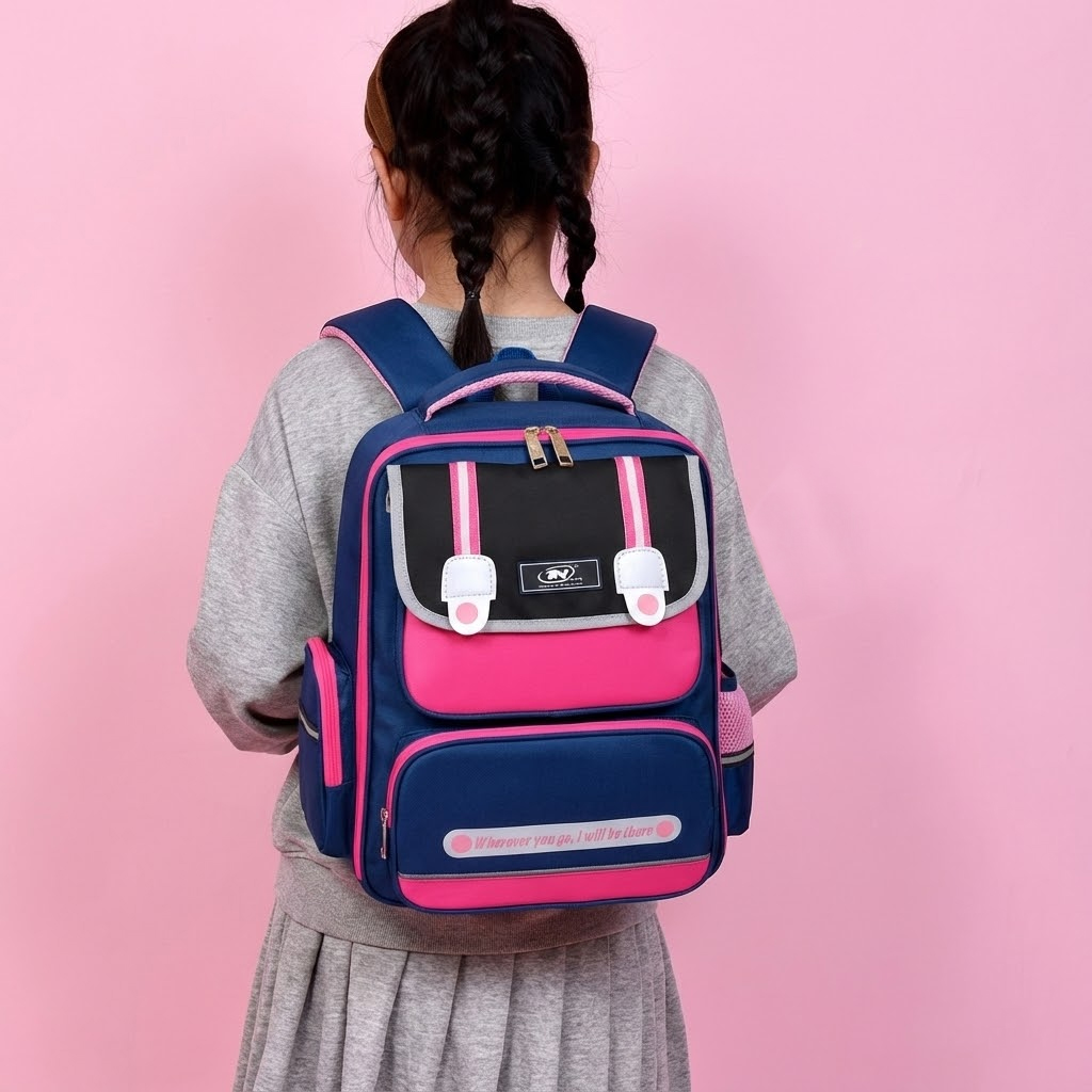 Ba lô học sinh thời trang cho nữ TNBags Smart Pink TN.B 3112, Balo dành cho bé gái, Chống thấm nước hiệu quả