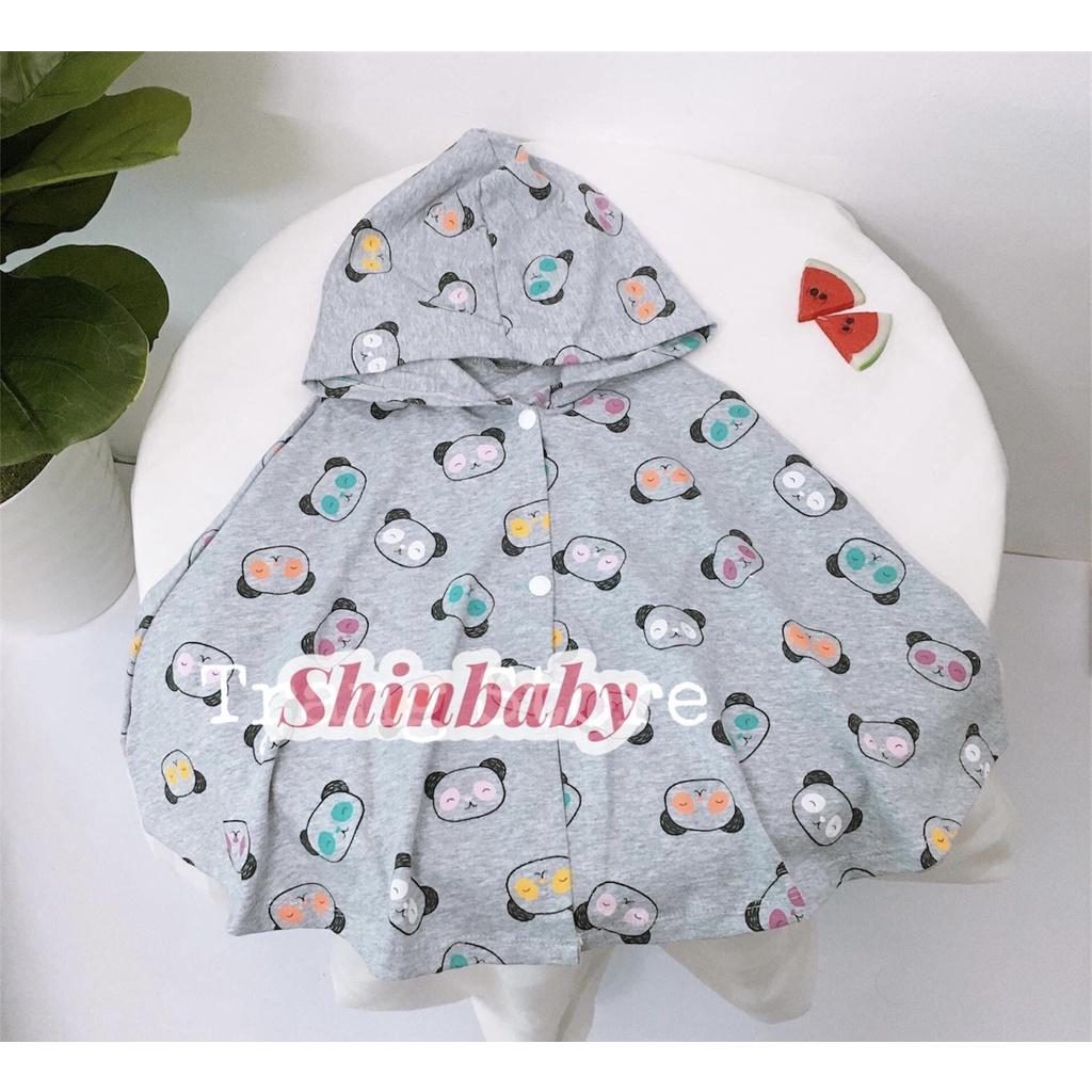Áo choàng cánh dơi chống nắng, che gió cho bé nhiều hoạ tiết dễ thương chất vải thun cotton mềm mát (3-15kg