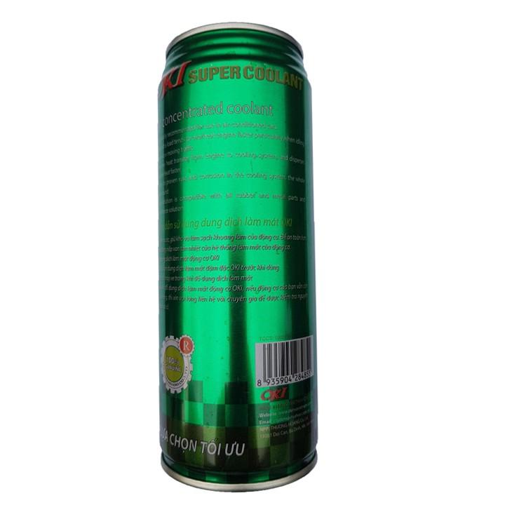 Bộ 2 lon nước làm mát xe ô tô màu xanh OKI Super Coolant 500ml