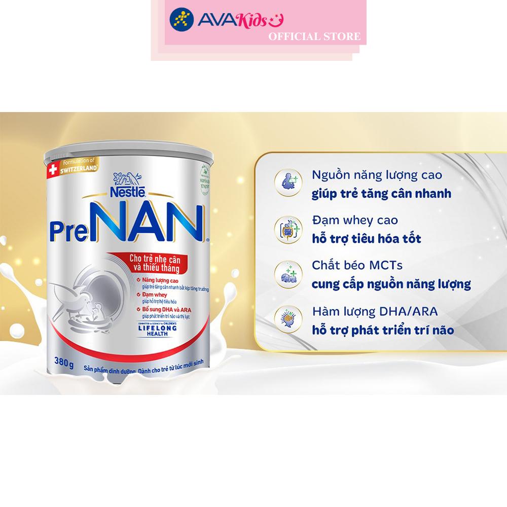 Sữa bột PreNAN 380g (trẻ sơ sinh) dành cho trẻ nhẹ cân, thiếu tháng - Hàng chính hãng
