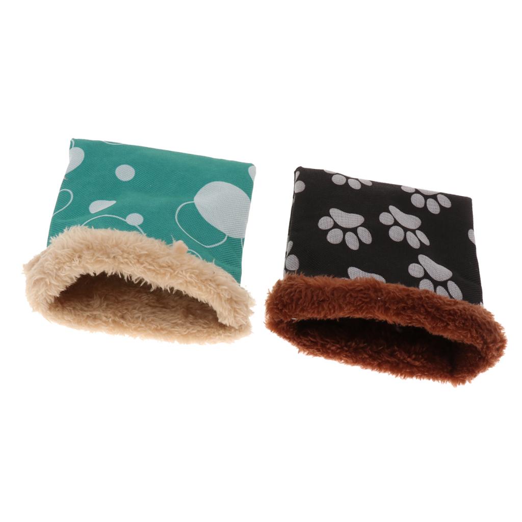 2Pcs Hamster Sleeping Bed House Small Animals Nest Sleeping Bags Bed S