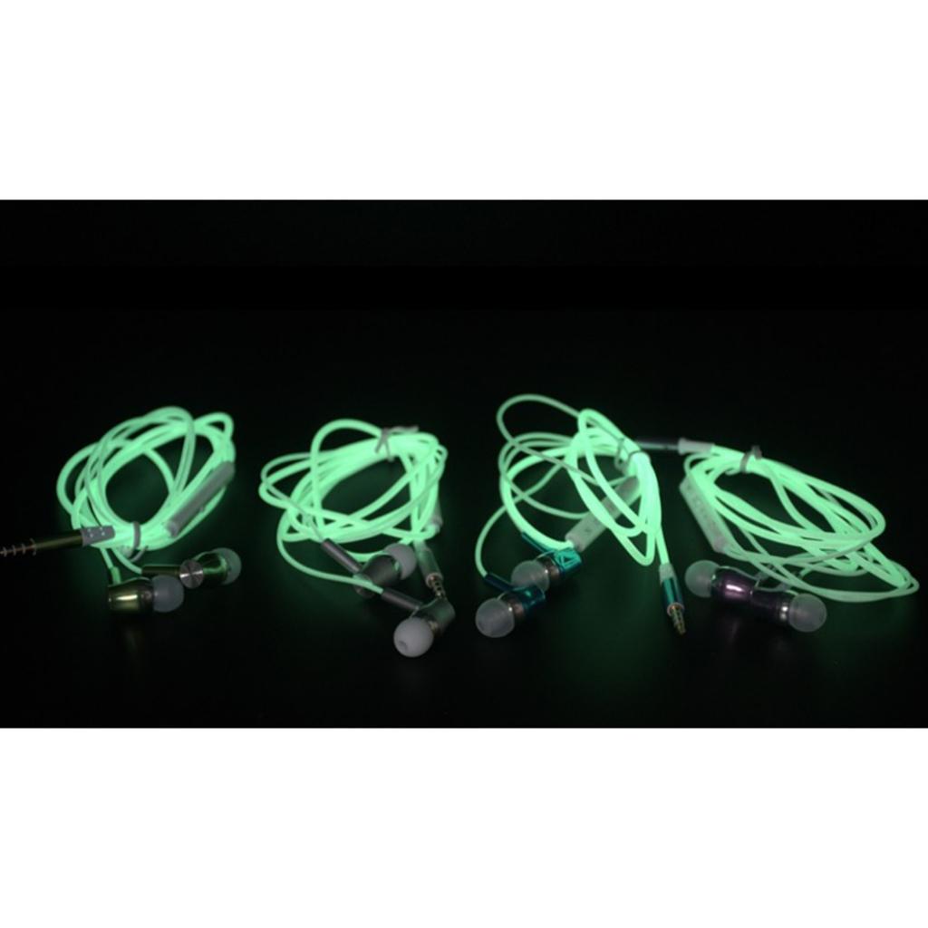 Metal Luminous Headphones Earphone Headset In-Ear Earbud for Phones