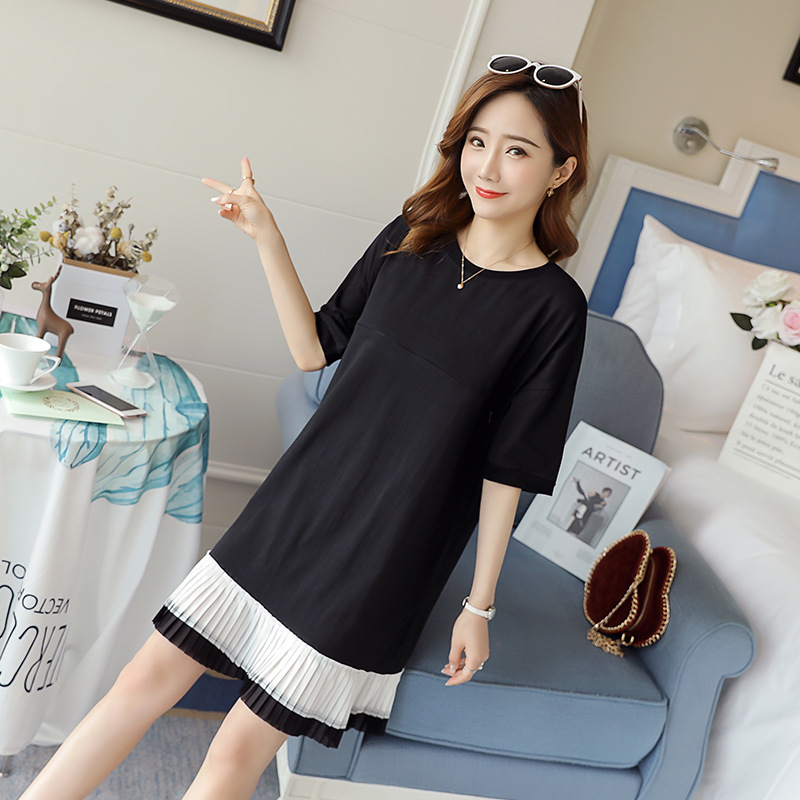 Đầm bầu, váy bầu sau sinh cho con bú 100% cotton