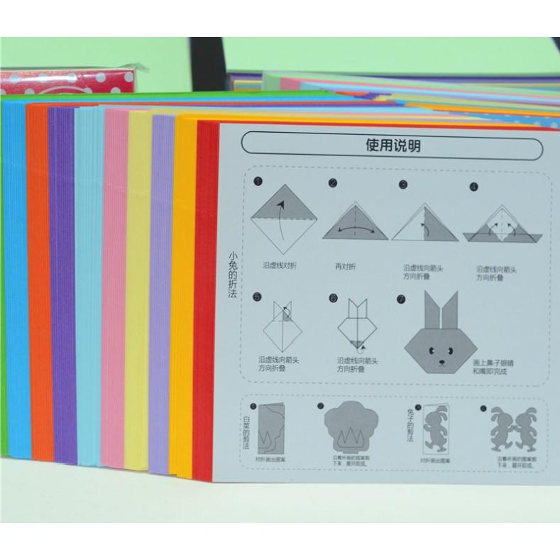 Giấy Chuyên Dụng Gấp Origami 8 Màu 80 Tờ15x15cm,20x20cm,25x25cm,30x30cm