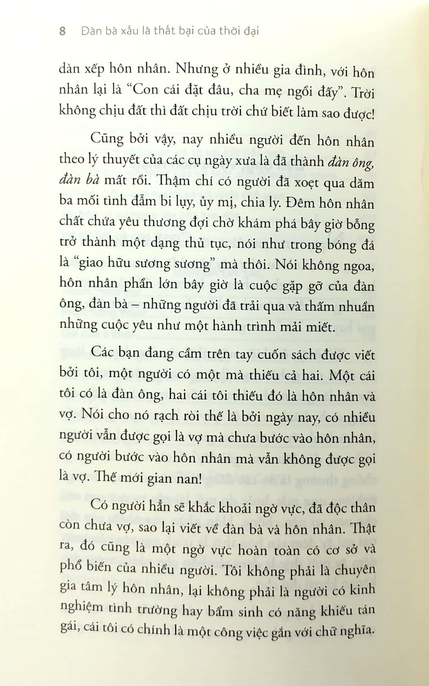 Đàn Bà Xấu Là Thất Bại Của Thời Đại