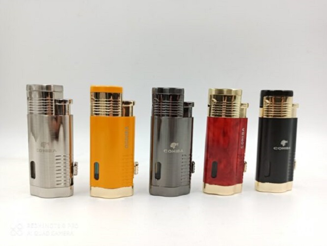 Vỏ Hột Quẹt Bật Lửa Khò 3 Tia Kèm Đục COB-360 Thiết Kế Nhỏ Gọn Tiện Lợi Lửa Khò Mạnh Mẽ - Dùng Gas Cao Cấp (KHÔNG XĂNG KHÔNG GAS)