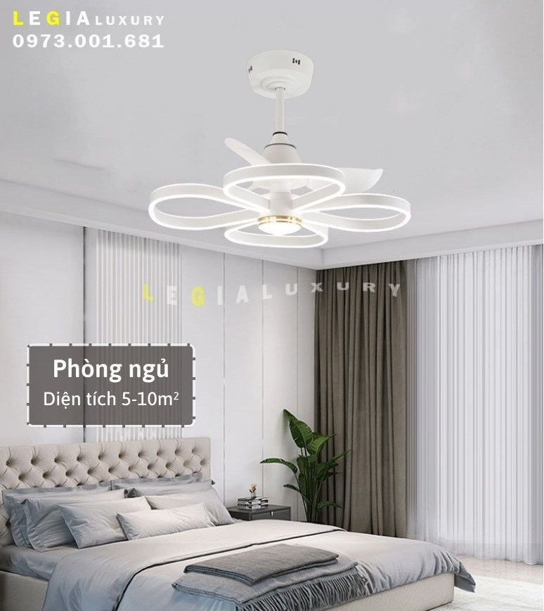 [Cao Cấp] Quạt trần hiện đại thiết kế sang trọng LÊ GIA VENUS006 | Quạt trần trang trí phong cách hiện đại | Quạt trần cao cấp có đèn mới nhất 2024 { Hàng Chính Hãng }