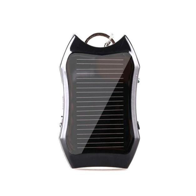 MÓC KHÓA SẠC DỰ PHÒNG SỬ DỤNG NĂNG LƯỢNG MẶT TRỜI 3 IN 1 (Đen)