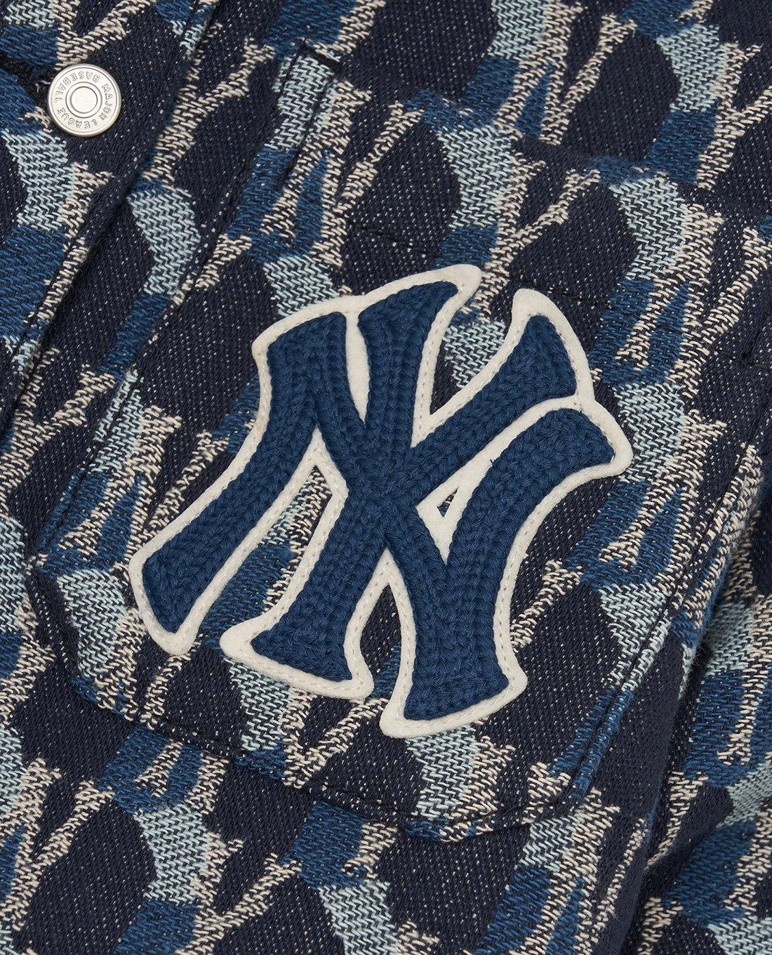 MLB - Áo khoác denim nữ Cube Monogram Jacquard 3FDKM0224