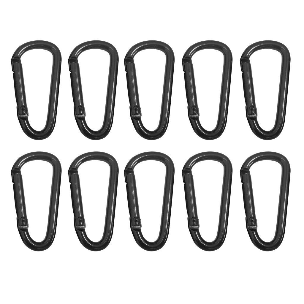 20Pcs/set D Shaped Aluminum Alloy Climbing Buckle Key Carabiner Clips Tools
