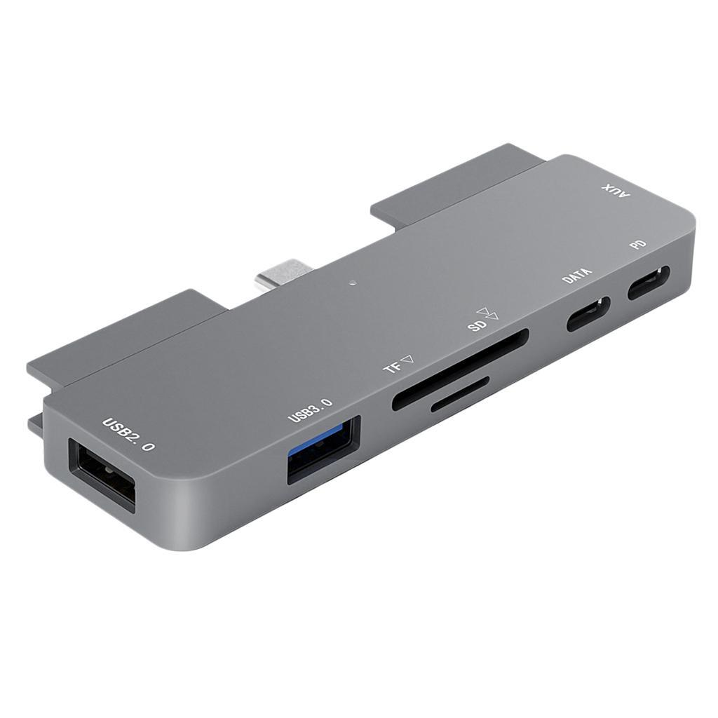 C Hub,7 in 1 USB C Adapter with Gigabit Ethernet Port, PD Type C Charging Port,