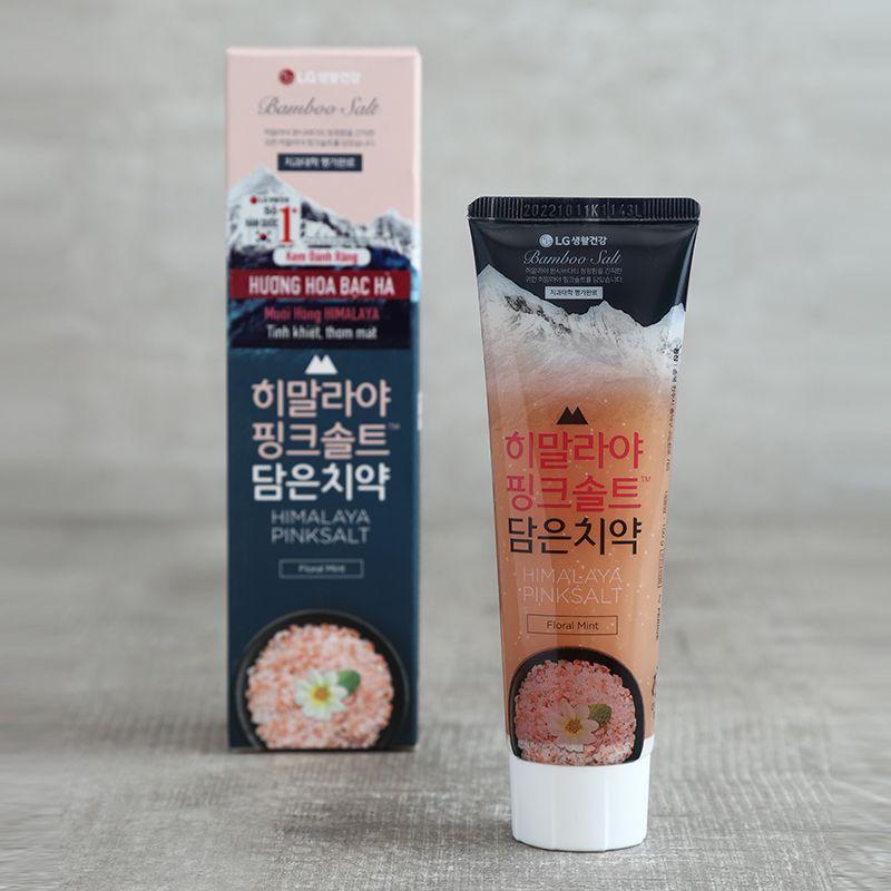 Kem Đánh Răng Bamboo Salt Himalaya Pink Hương Hoa Bạc Hà 100G – 8801051018080