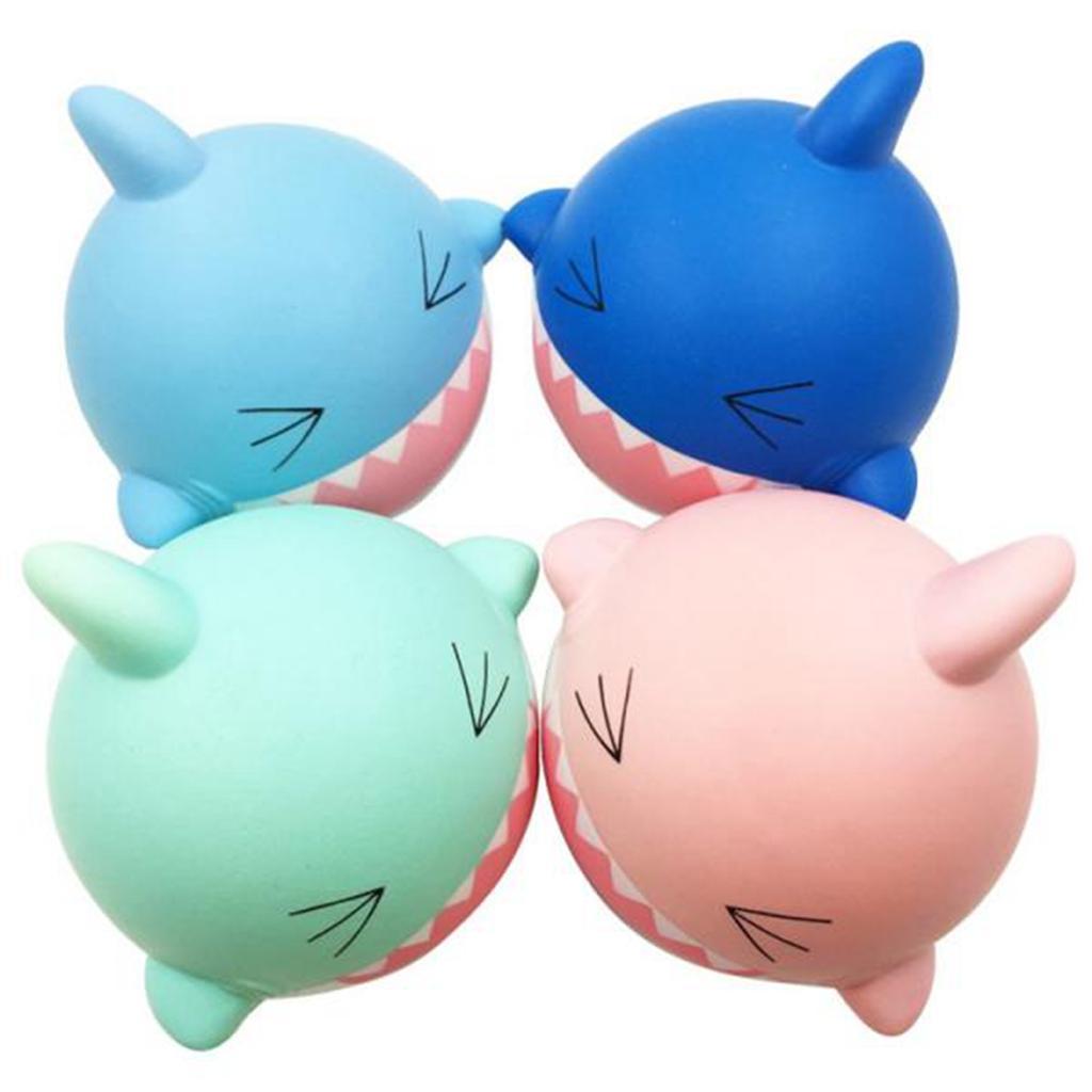 New Squishy Soft Slow Rising Squishes Toys TPR Stress Relief Shark Toy