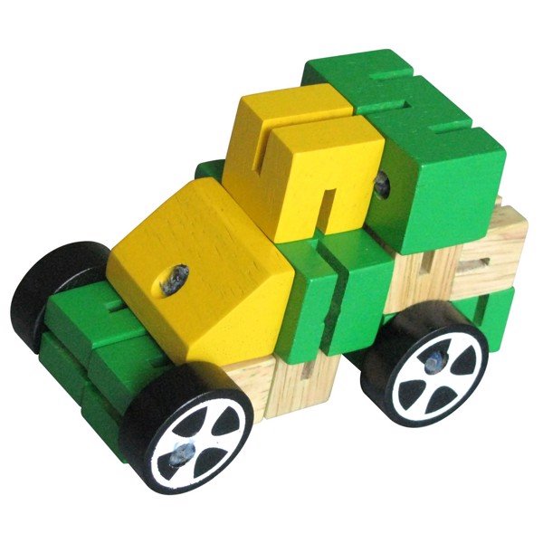 Xe biến hình robot siêu ngầu - Robo luồn thun Winwintoys - Đồ chơi gỗ an toàn