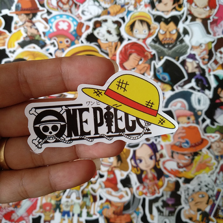 Bộ Sticker dán cao cấp chủ đề ONE PIECE - LUFFY - Dùng dán Xe, dán mũ bảo hiểm, dán Laptop...