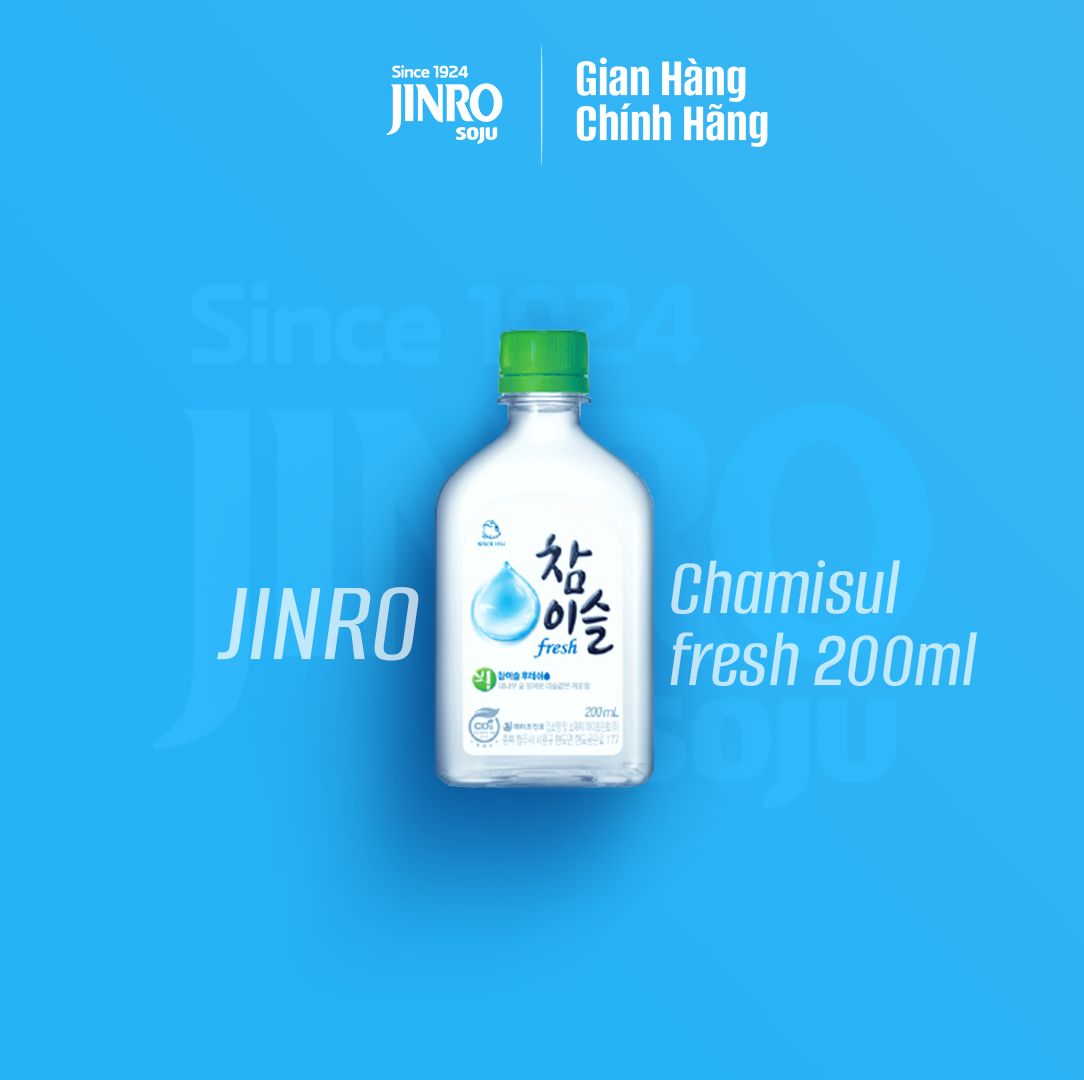 [CHÍNH HÃNG] Soju Hàn Quốc JINRO CHAMISUL FRESH 200ML