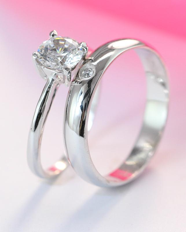 Nhẫn đôi bạc nhẫn cặp bạc đẹp đơn giản ND0147 - Trang Sức TNJ