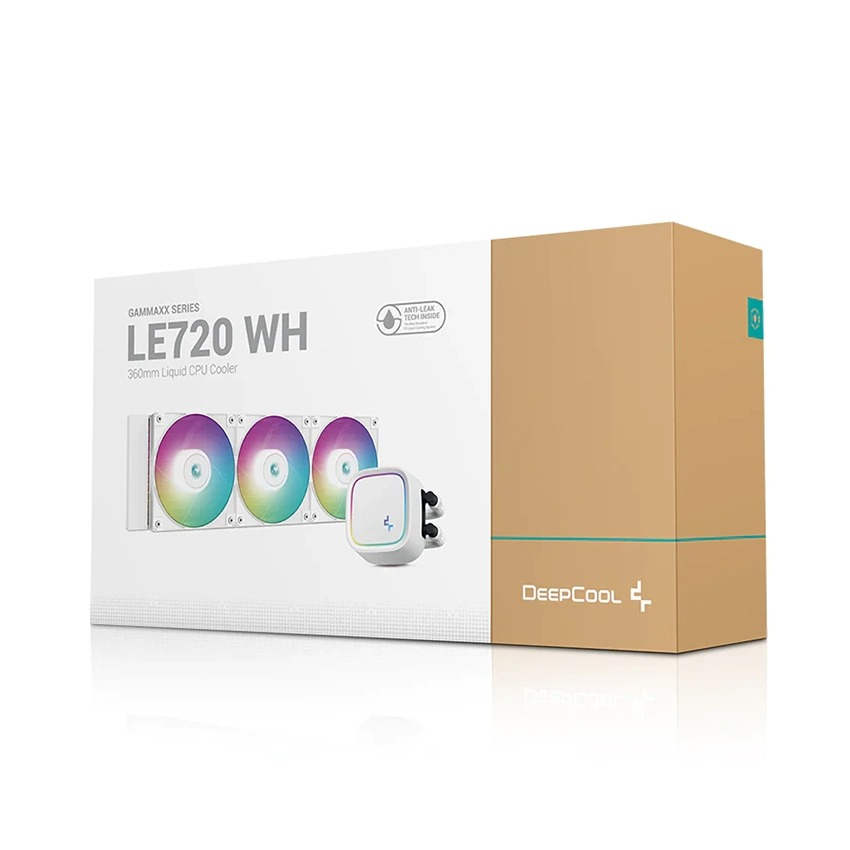 Tản Nhiệt Nước AIO Deepcool LE720 WH [TRẮNG] 3 FAN LED ARGB - Hàng chính hãng Viễn Sơn phân phối