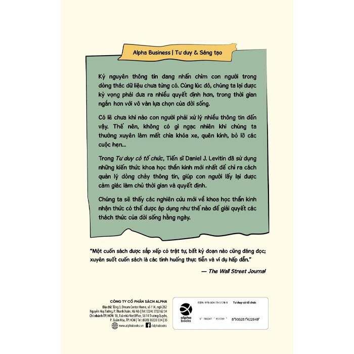 Tư Duy Có Tổ Chức - Phương Pháp Hiệu Quả Trong Điều Hướng Dòng Chảy Thông Tin