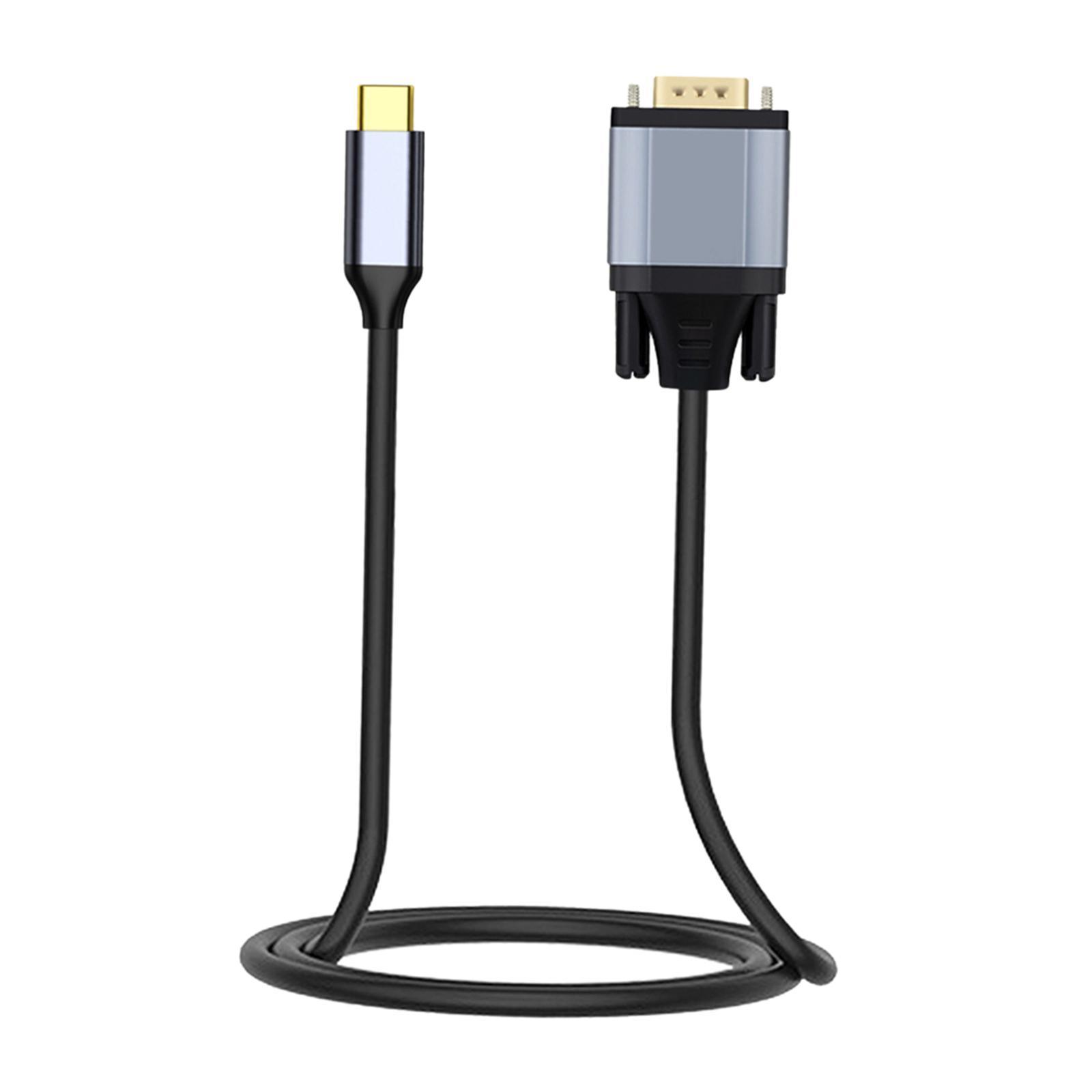 USB C Male to VGA Male Cable Professional Durable 1080P 1.8M for