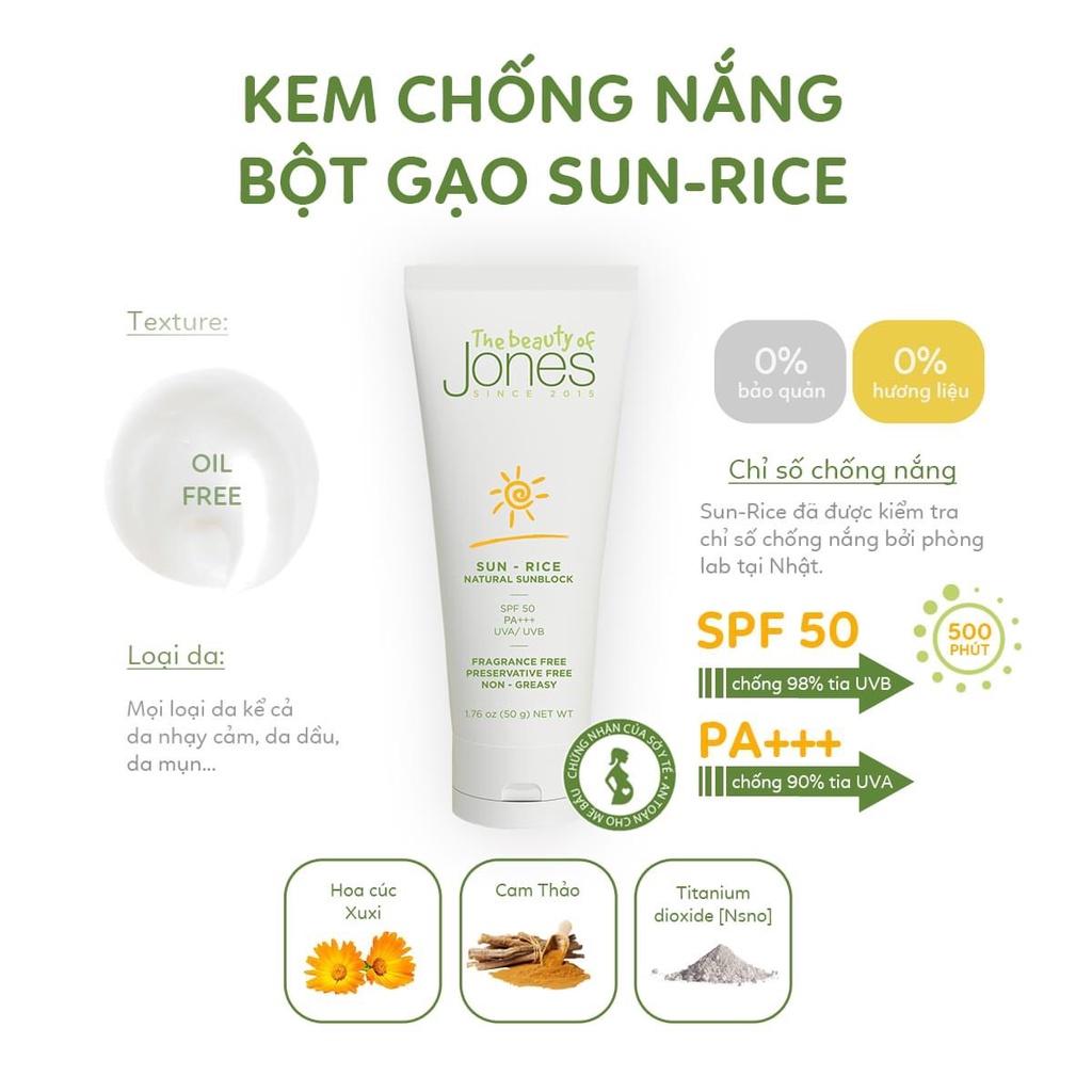 Kem chống nắng kiềm dầu nâng tông da The Beauty of Jones 50gr