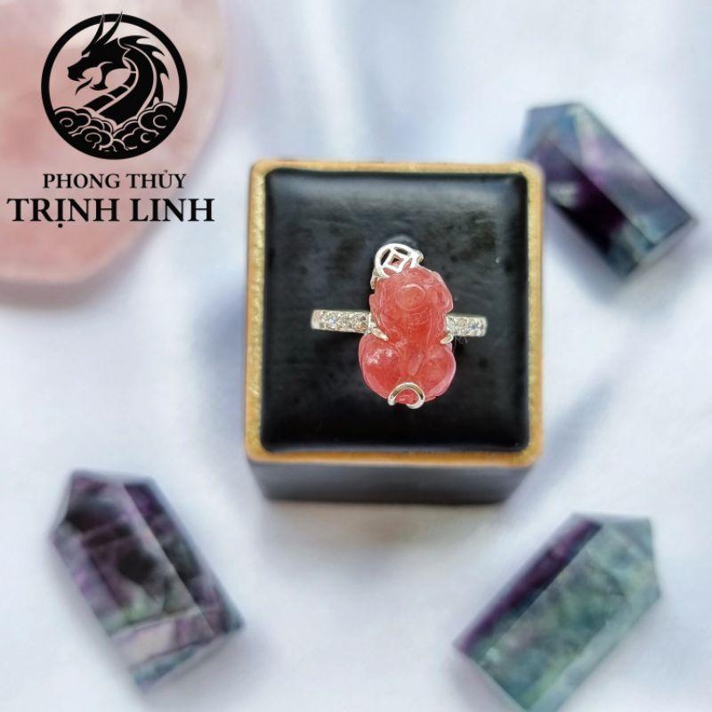 NHẪN BẠC HỒ LY - TỲ HƯU ĐÀO HOA