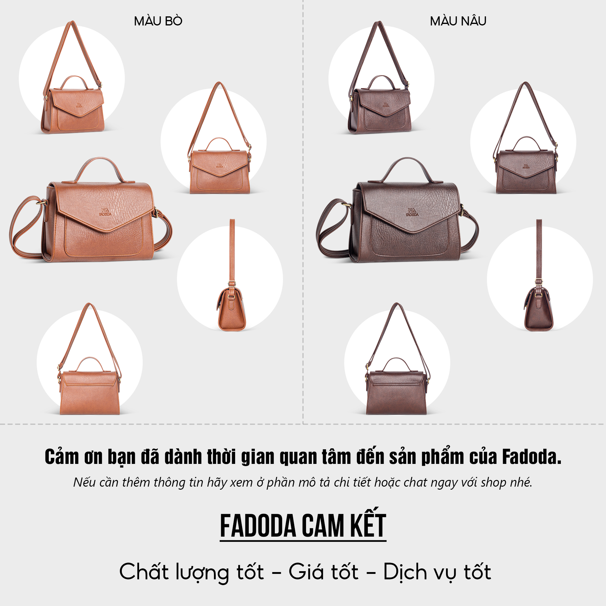 Túi đeo chéo nữ thời trang đa năng Fadoda FN40
