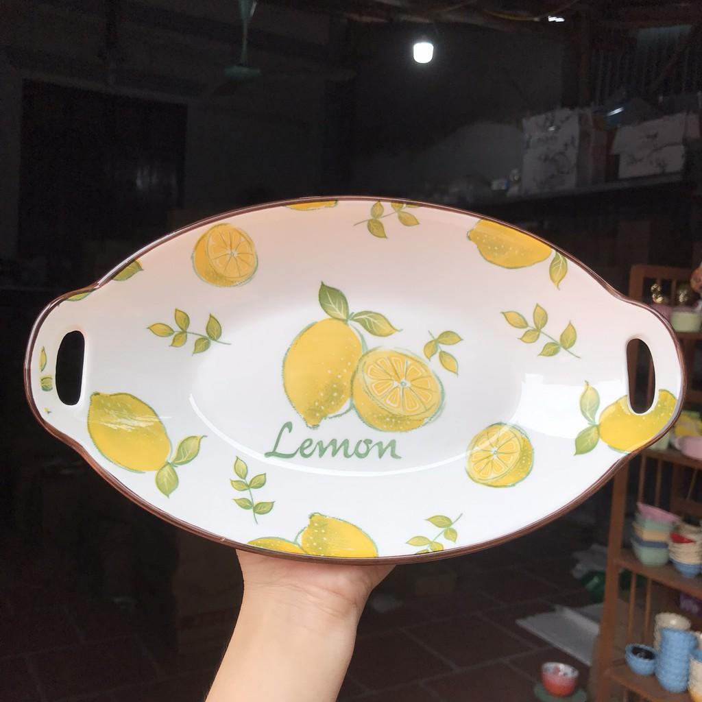 Set Bát Đĩa, Bộ Bát Đĩa Quả Chanh Vàng, Bát đĩa ăn cơm ăn mì, decor bàn ăn dễ thương