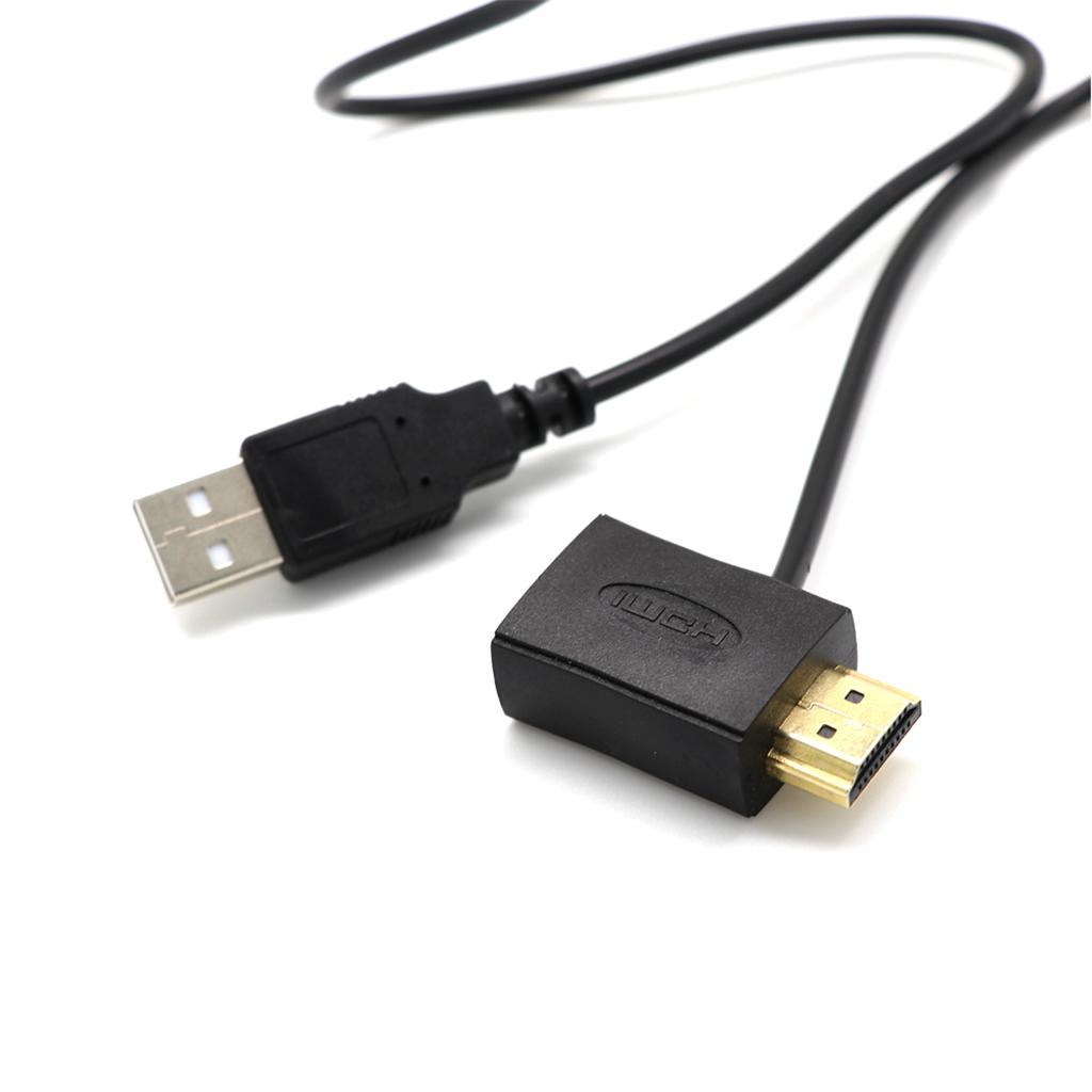 HDMI Cable, HDMI Male to Female Splitter Adapter Plug With USB 2.0 Power Supply Connector Cable Wire