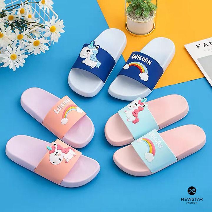 Dép Quai Ngang mềm chống trơn trượt đi mưa siu cute