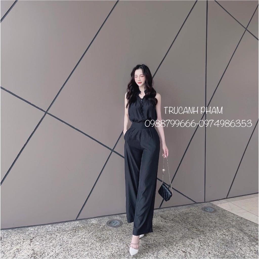Bộ đũi nữ quần dài ống rộng tôn dáng 2 chi tiết quần suông ống rộng và áo đũi chất mềm thoáng mịn