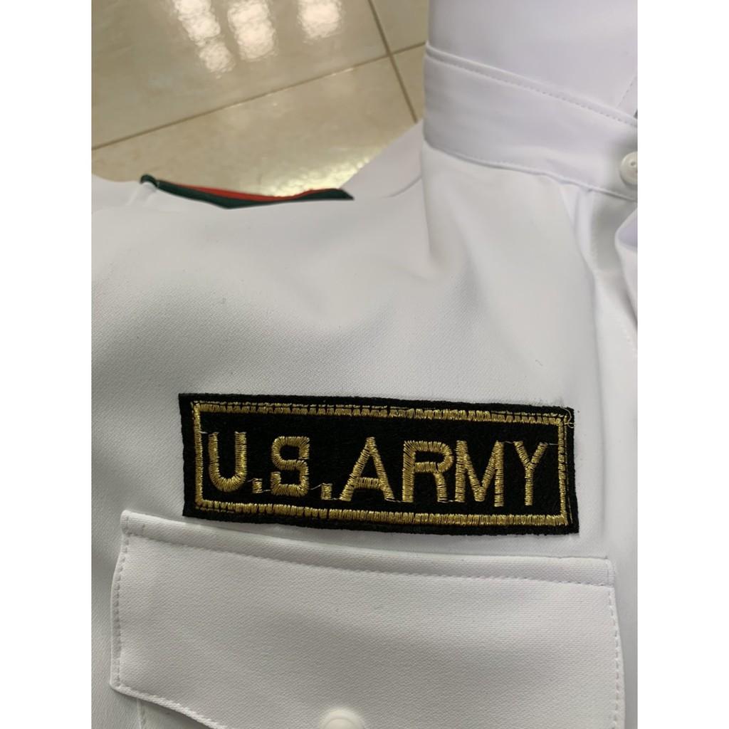 Áo Sơ Mi Nam Kaki Thêu Logo US ARMY EAGLE Cao Cấp