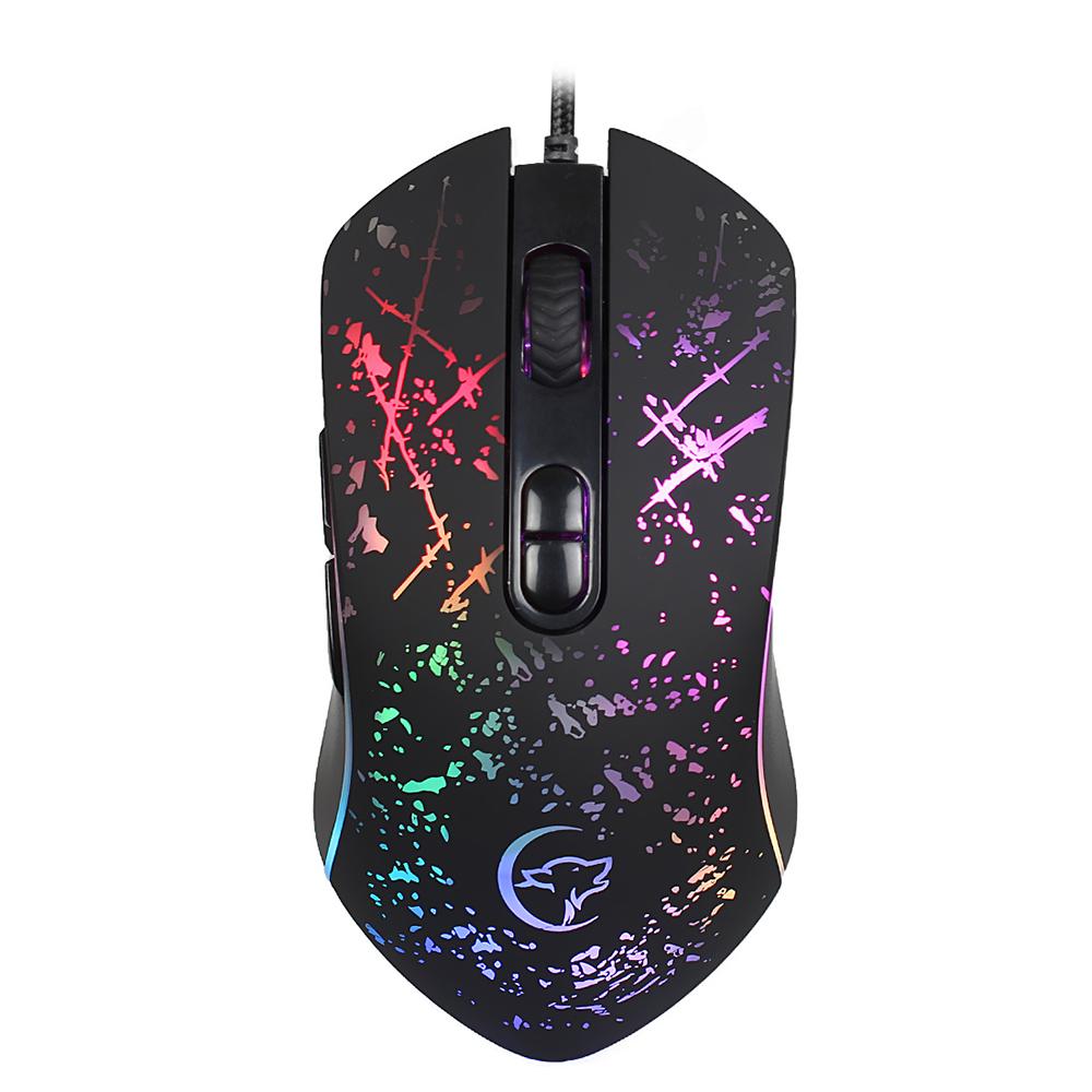 Chuột chơi game có dây YWYT  với DPI có thể điều chỉnh được tay cầm công thái học RGB