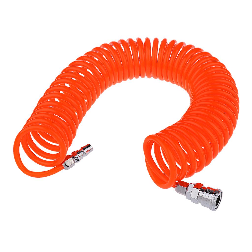 9M 8X5 Mm Có Thể Thu Vào PU Giật Máy Lạnh Ống Lò Xo Máy Nén Không Khí Công Cụ