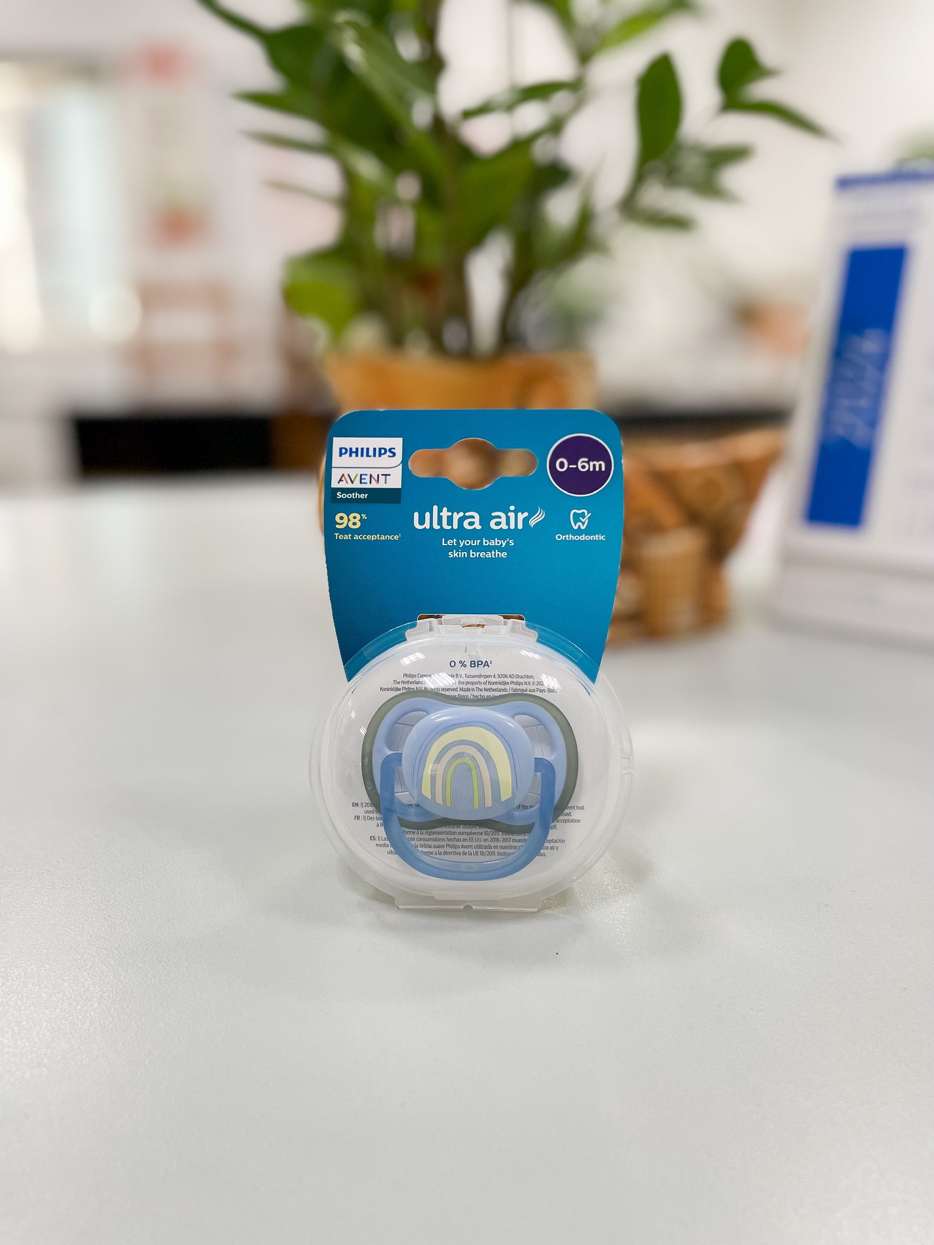 Núm ty ngậm thông khí Philips Avent (vỉ đơn) cho bé 0-6 tháng