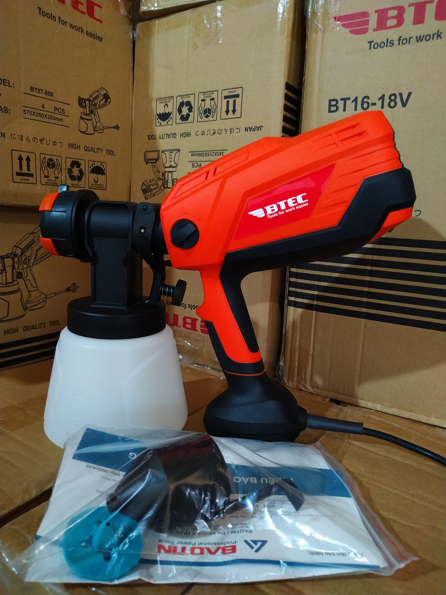 MÁY PHUN SƠN ĐIỆN CẦM TAY BTEC BT27-800 - HÀNG CHÍNH HÃNG