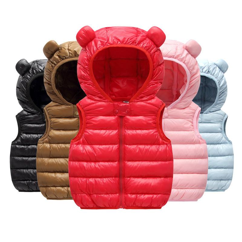 Bộ Quần Áo Bé Trai Mùa Đông Trẻ Em Áo Xuống Cotton Áo Khoác Cho Bé Áo Khoác Ngoài Áo Khoác Sơ Sinh Tai Dễ Thương Ấm Cho Bé Hình Snowsuit