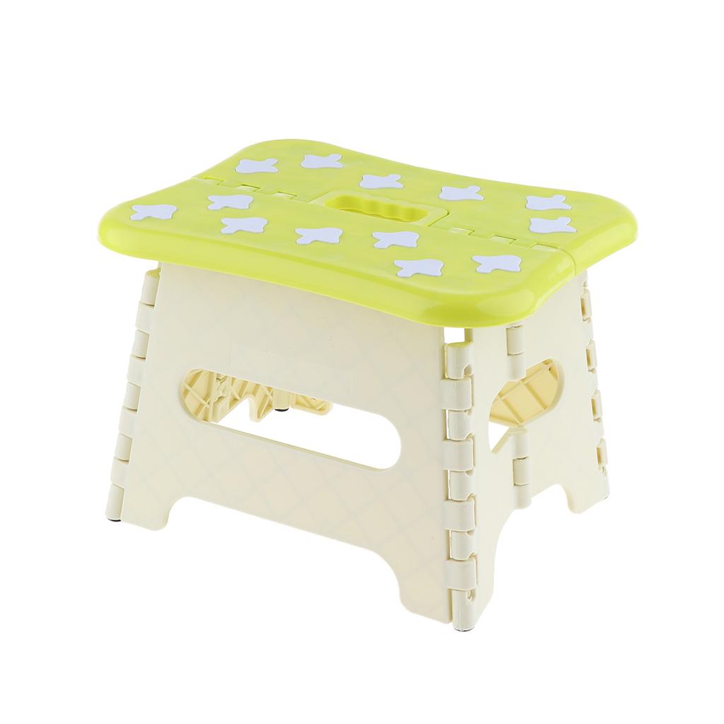 Folding Portable Step Stool for Kids, Toddlers and Adults Home Green Size S