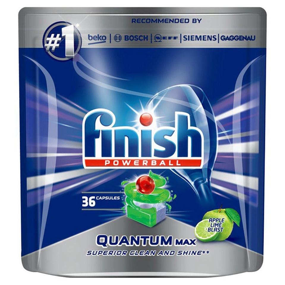 Viên Rửa Bát Finish Quantum Max Apple&Lime 36 Viên - Hương Chanh,Táo