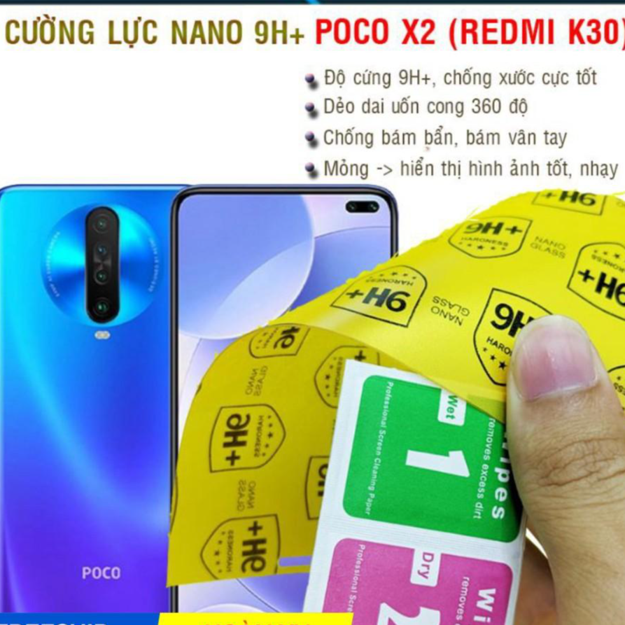 Dán cường lực dẻo nano dành cho Xiaomi Poco X2